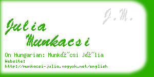 julia munkacsi business card